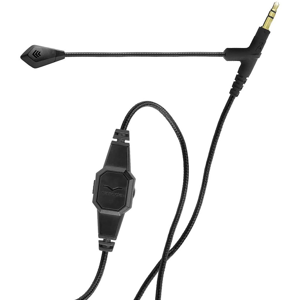 BoomPro V-Moda Mikrofon für Homeoffice + Y-Kabel 3,5 mm Klinkenstecker - Kopfhörer vs Computer