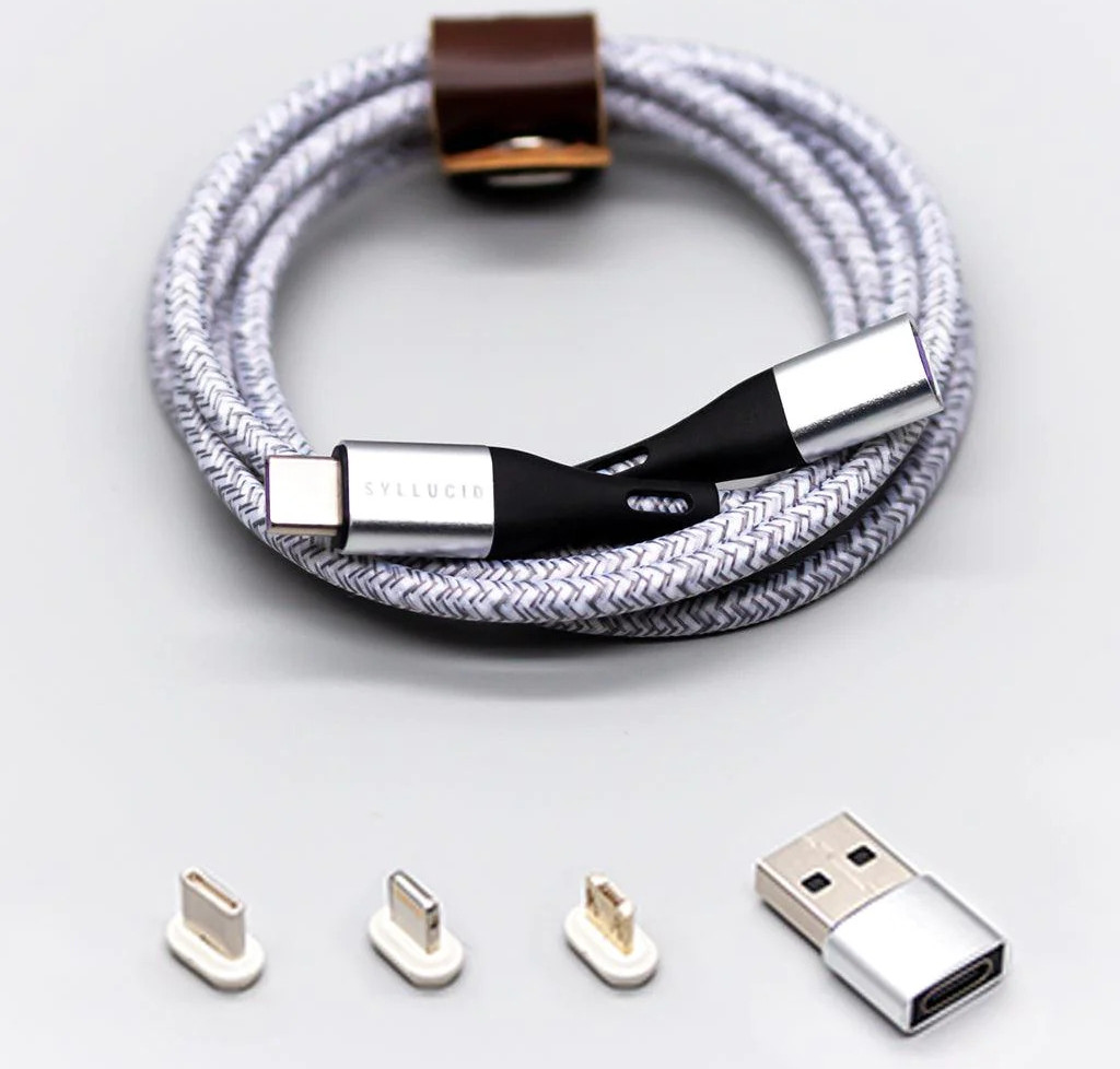 Syllucid USB-C-Ladekabel mit mehreren Aufsätzen